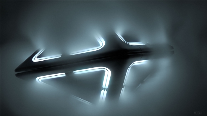 Futuristic abstract design with glowing lights 4K