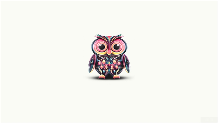 Colorful Abstract Owl 4K