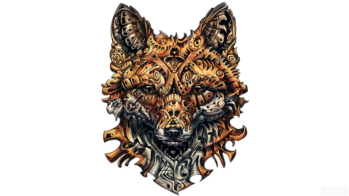 Steampunk Fox Artwork 4K