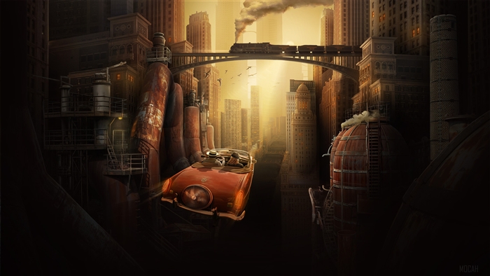 Future Megapolis Flying Car