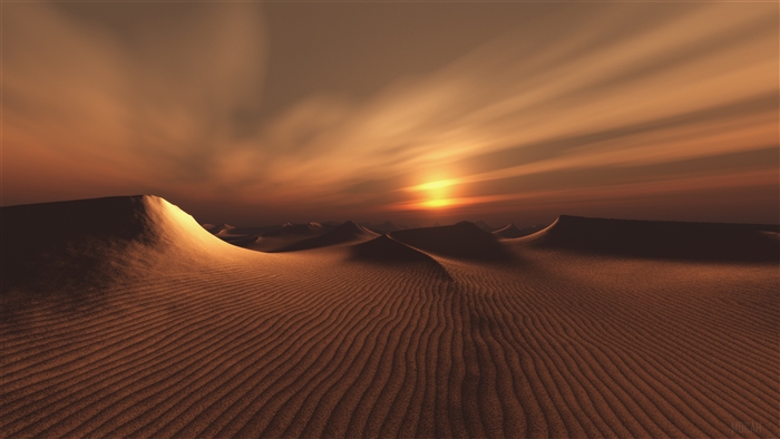 Desert Dunes at Sunset 4K