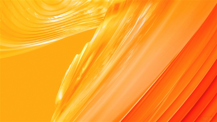 Orange and Yellow Abstract Waves 4K