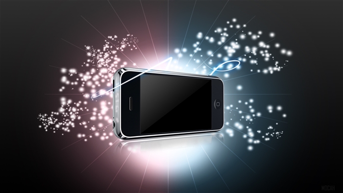 iPhone with Stars and Light Effects 4K