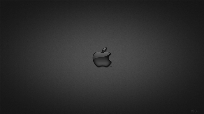 Apple Logo in Glass Black 4K