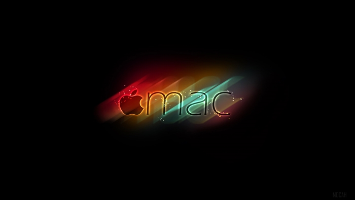 Apple MAC Neon Logo 4K