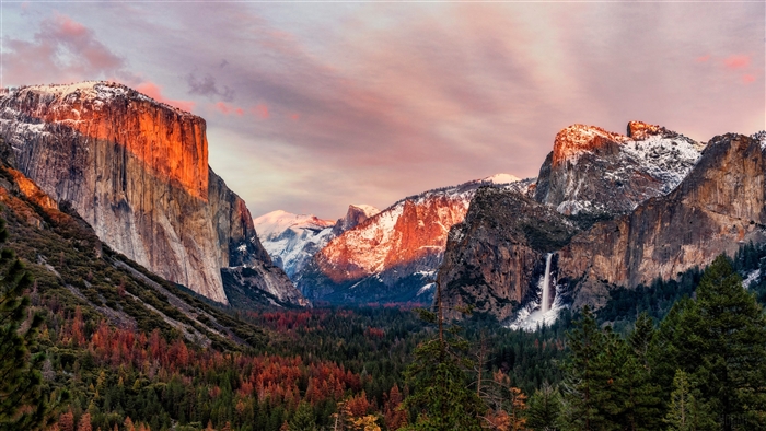 El Capitan and Yosemite Valley at Sunset
