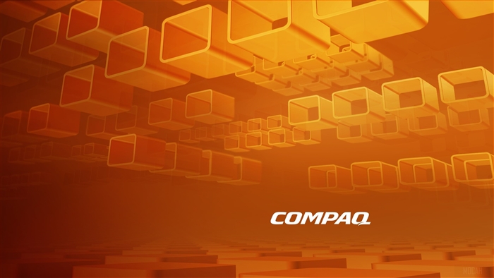 Compaq 4K Abstract Orange Cubes