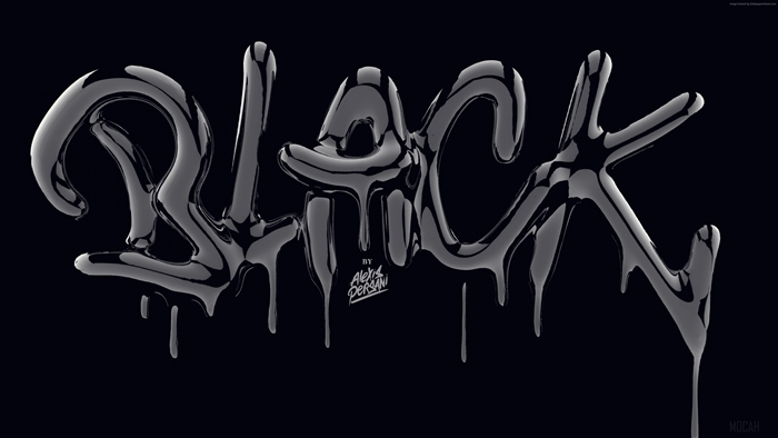 Black 4K Typography