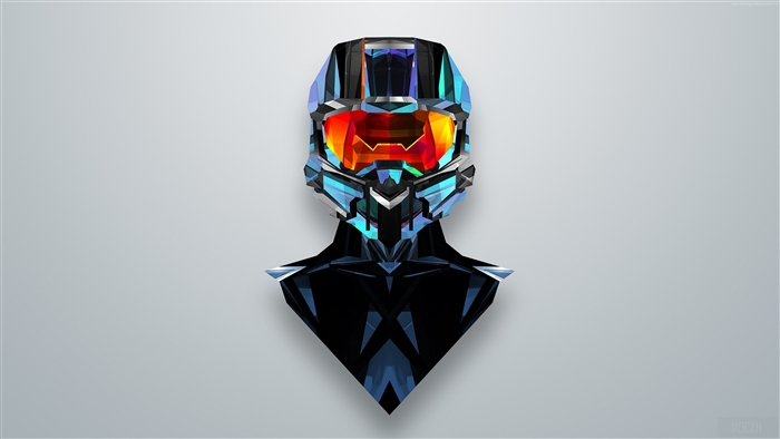 3D Abstract Robot Helmet with 4K Detail