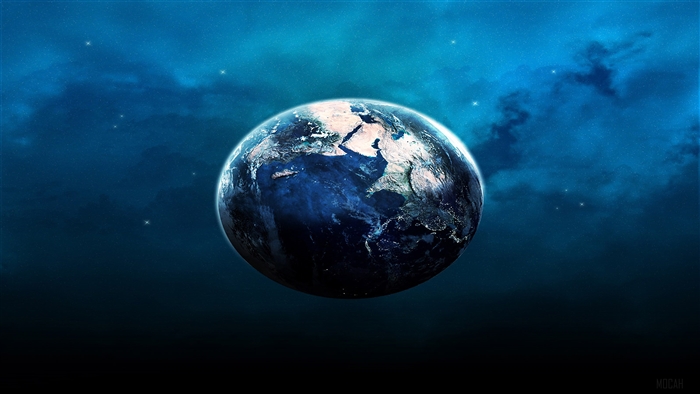 Blue Earth from Space 4K