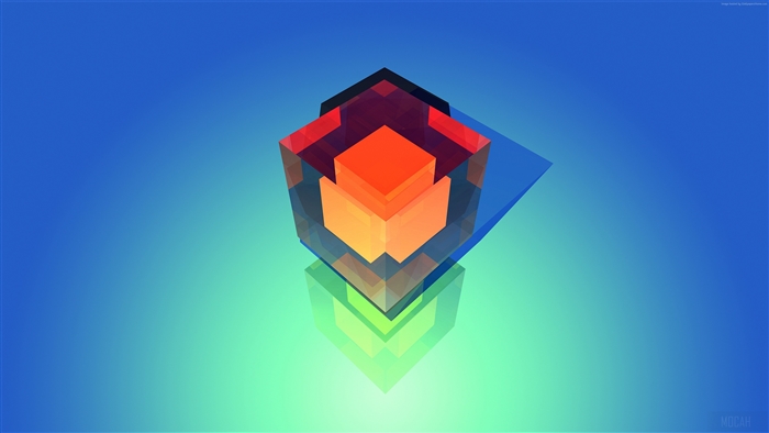 Abstract 4K cube