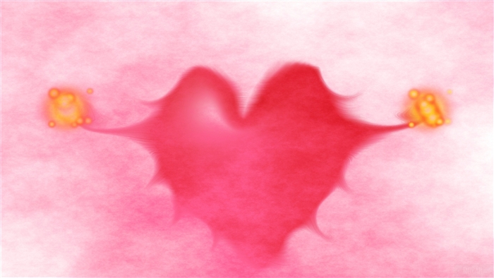 Heart with glowing orbs