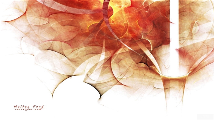 Abstract Orange Fractal Design 4K
