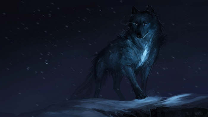 CGI Wolf in Snow