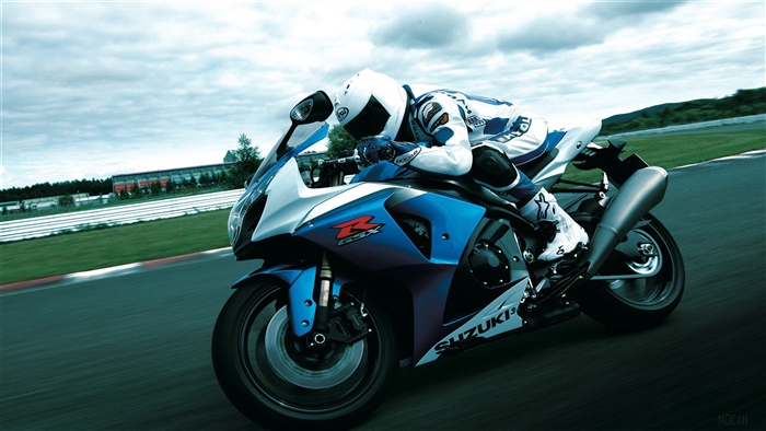 Suzuki GSX-R1000 motorcycle on a race track