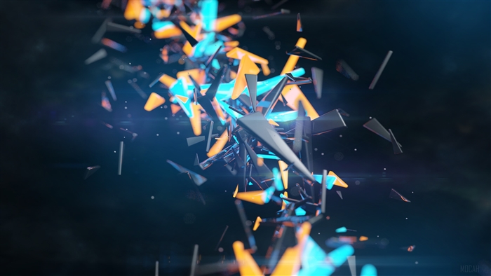 3D Abstract Geometric Shapes 4K