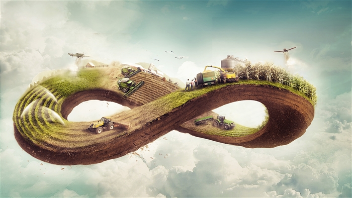 Infinite Modern Agriculture Landscape 4k