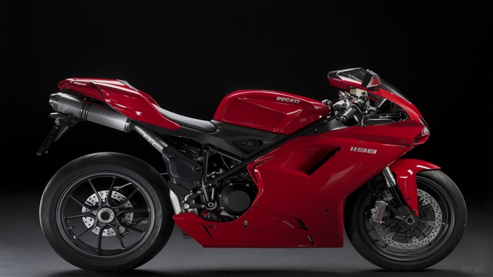 Red Ducati 1198 Superbike 4K