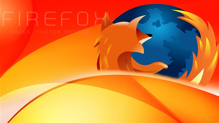 Firefox logo with globe and fox