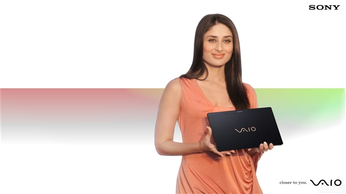 Kareena Kapoor with Sony VAIO laptop