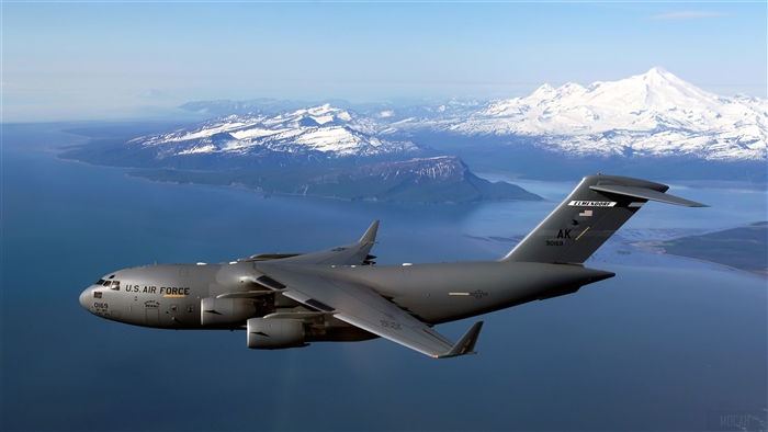 C-17 Globemaster III Over Alaska 4K Scenic Flight