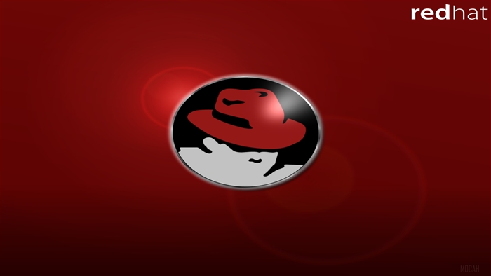 Red Hat logo on a red background