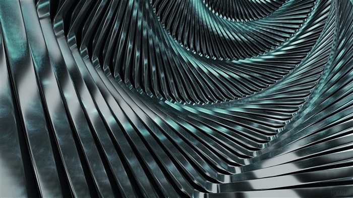 Spiral Silver Metal