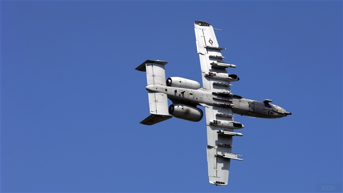 A-10 Thunderbolt II aircraft approaching target