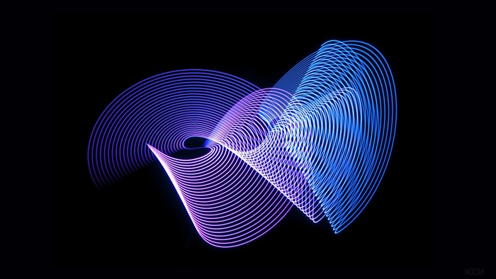 Blue and Purple Light Trails Abstract 4K