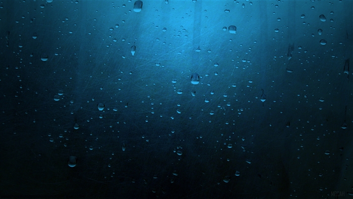 Water Drops On Glass