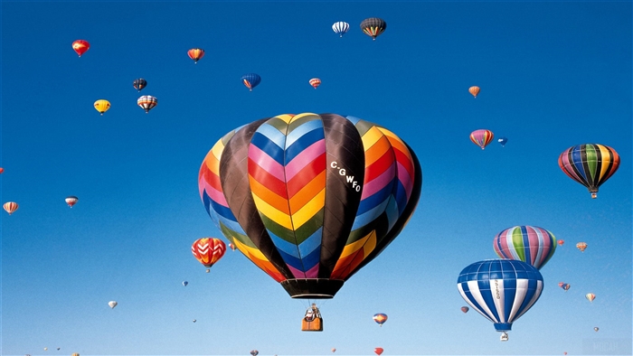 Hot Air Balloons in the Sky 4K