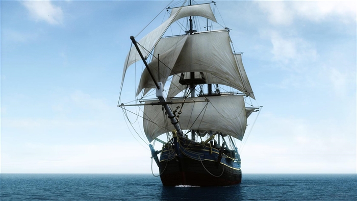 Sailing Ship on the Ocean 4K