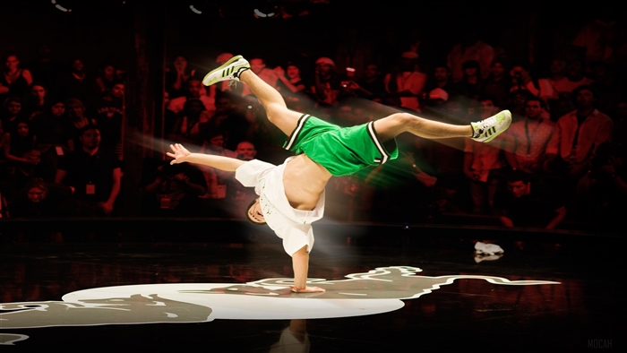 Breakdancer performing at Red Bull BC One 4K