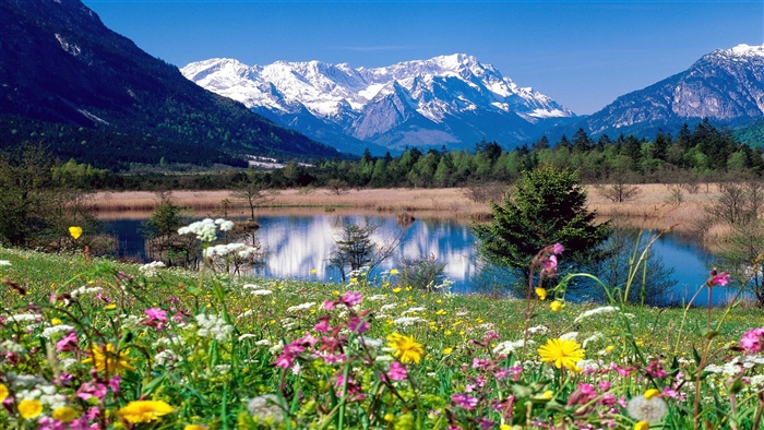 Loisach River with Alpine Mountains in Germany 4K