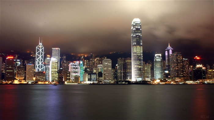 Hong Kong City Skyline at Night