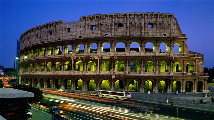 Colosseum in Rome at Dusk