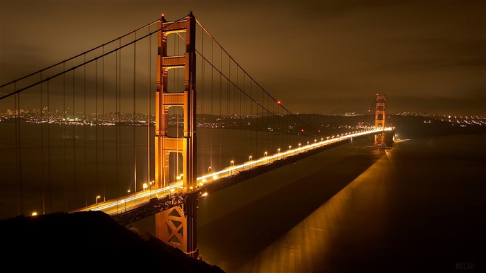 Golden Gate Bridge at Night 4K