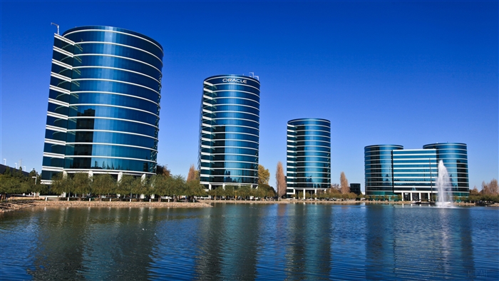 Oracle Headquarters Buildings by Lake