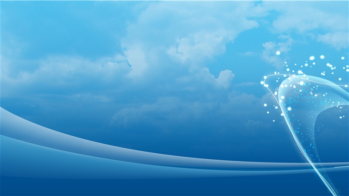 Abstract Blue Sky with Light Waves 4K