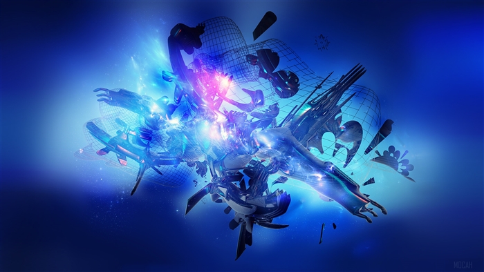 Abstract Blue 4K