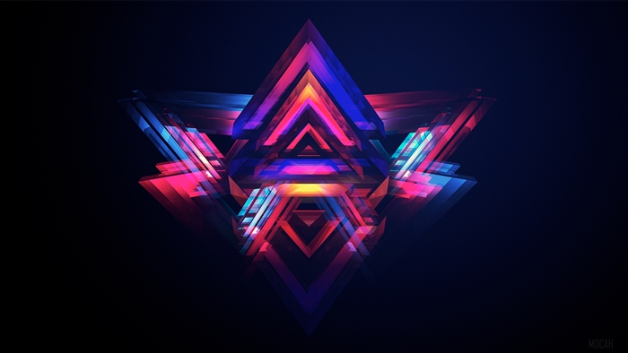 Abstract Geometric Pyramids 4K