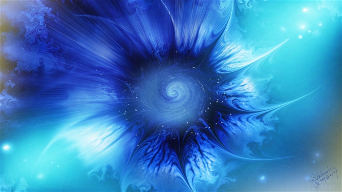 Blue Abstract Swirl 4K