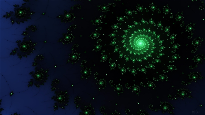 Green Spiral Abstract