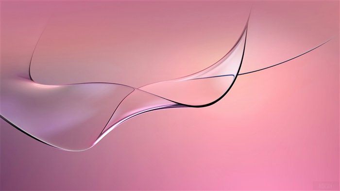 Pink Abstract Curves 4K Art