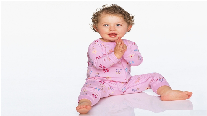Cute Baby in Pink Pajamas