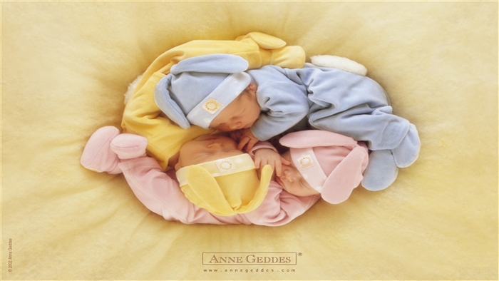 Anne Geddes Babies in Bunny Outfits
