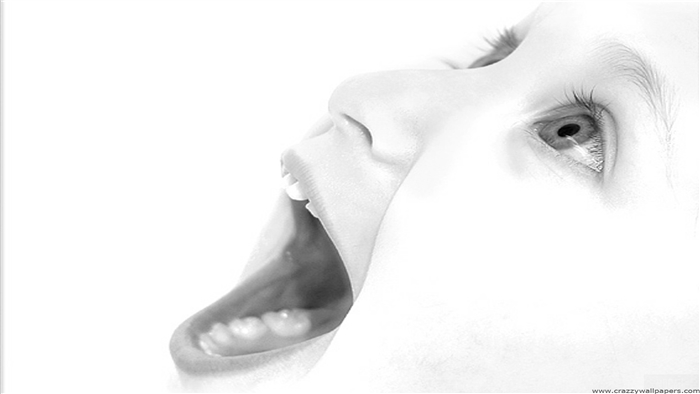 Cute baby with open mouth 4K