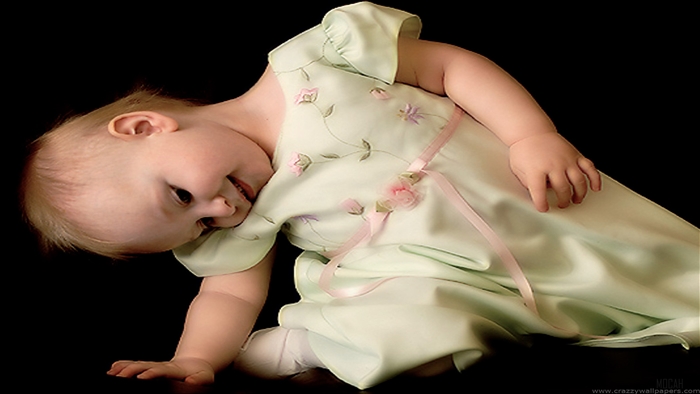 Cute baby playing