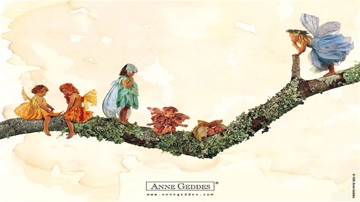 Anne Geddes Baby Fairies on a Branch 4K