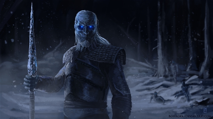 Night King from Game of Thrones holding an ice spear